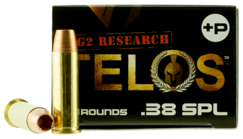 G2 Research G00618 Telos  38Special+P 105gr Fracturing Copper Hollow Point 20 Per Box/25 Case                                                                                                           