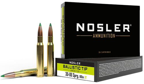 Nosler 40072 Ballistic Tip  30-06Springfield 180gr Spitzer Ballistic Tip 20 Per Box/10 Case                                                                                                             