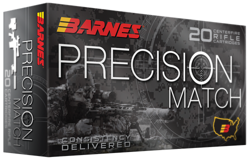 Barnes Bullets 32017 Precision Match  223Rem 55gr Match Burner OTM BT 20 Per Box/10 Case                                                                                                                