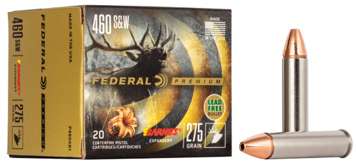 Federal P460XB1 Premium  460S&W Mag 275gr Barnes Expander BRX 20 Per Box/10 Case                                                                                                                        