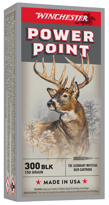 Winchester Ammo X300BLK Power-Point  300Blackout 150gr 20 Per Box/10 Case                                                                                                                               