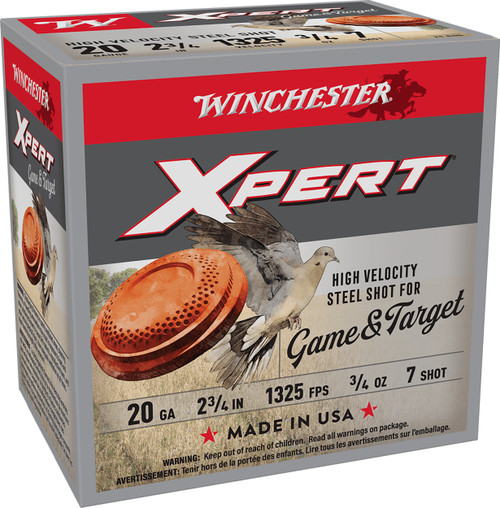 Winchester Ammo WE20GT7 Super X Xpert High Velocity 20Gauge 2.75" 3/4oz 7Shot 25 Per Box/10 Case                                                                                                        
