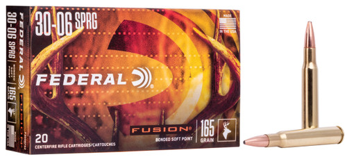 Federal F3006FS2 Fusion  30-06Springfield 165gr Bonded Soft Point 20 Per Box/10 Case                                                                                                                    