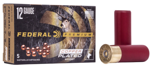 Federal P1584B Premium Magnum 12Gauge 3" 41Pellets 2oz 4BuckShot 5 Per Box/50 Case                                                                                                                      