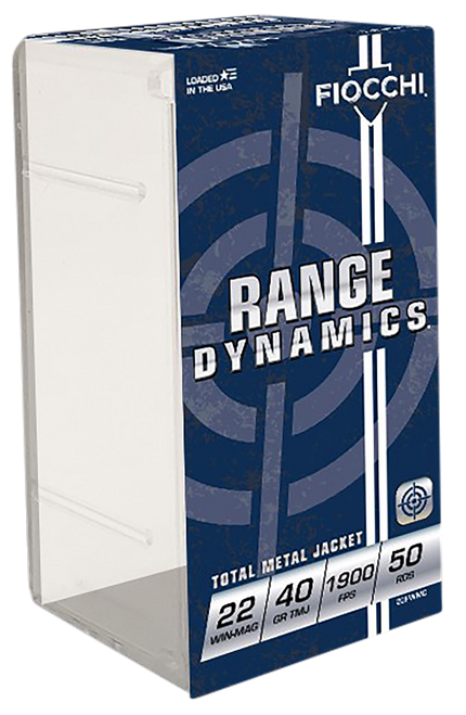 Fiocchi 22FWMC Field Dynamics Performance 22WMR 40gr Total Metal Jacket 50 Per Box/40 Case                                                                                                              