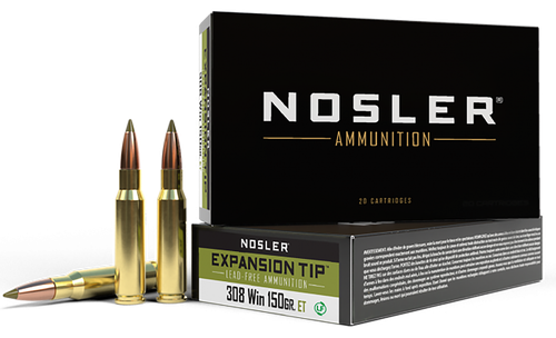 Nosler 40034 E-Tip  308Win 150gr E Tip Lead Free 20 Per Box/10 Case                                                                                                                                     