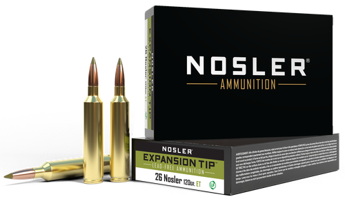 Nosler 40302 E-Tip  26Nosler 120gr E Tip Lead Free 20 Per Box/10 Case                                                                                                                                   