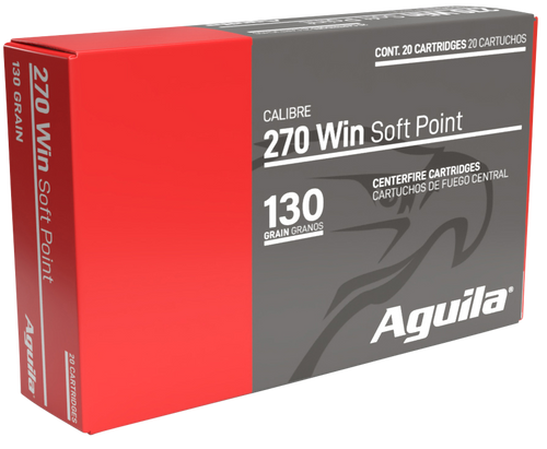 Aguila 8053AG   270Win 130gr InterLock Boat Tail Soft Point 20 Per Box/10 Case                                                                                                                          