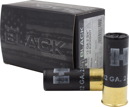 Hornady 86249 Black  12 Gauge 2.75" 00 Buck Shot 10 Per Box/ 10 Case                                                                                                                                    