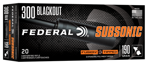 Federal F300BMSR3 Fusion  300Blackout 190gr Bonded Soft Point 20 Per Box/10 Case                                                                                                                        