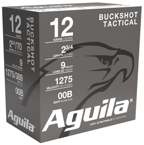 Aguila 1CHB1320 Buckshot  12Gauge 2.75" 00Buck Shot 25 Per Box/10 Case                                                                                                                                  