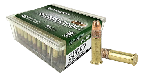 Remington Ammunition 21137 Subsonic Rimfire 22LR 40gr Hollow Point 100 Per Box/50 Case                                                                                                                  