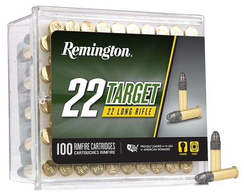Remington Ammunition 21022 Target Rimfire 22LR 40gr Round Nose 50 Per Box/100 Case                                                                                                                      