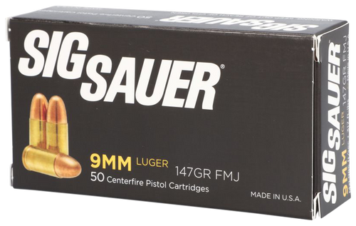 Sig Sauer E9MMB350 Elite Ball  9mmLuger 147gr Full Metal Jacket 50 Per Box/20 Case                                                                                                                      