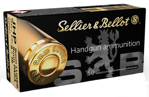 Sellier & Bellot SB9D Handgun  9mmLuger 124gr Jacketed Hollow Point 50 Per Box/20 Case                                                                                                                  