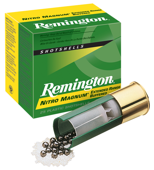 Remington Ammunition 20672 Nitro Magnum  20Gauge 3" 1 1/4oz 4Shot 25 Per Box/10 Case                                                                                                                    
