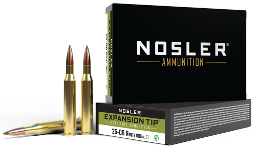 Nosler 40238 E-Tip  25-06Rem 100gr E Tip Lead Free 20 Per Box/10 Case                                                                                                                                   