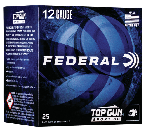 Federal TGS1288 Top Gun  12Gauge 2.75" 1oz 8Shot 25 Per Box/10 Case                                                                                                                                     