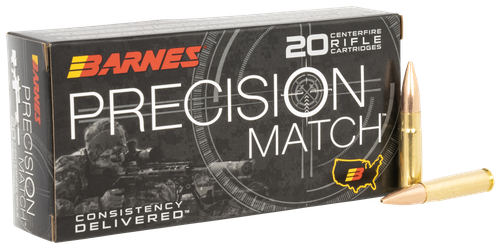 Barnes Bullets 32134 Precision Match  300Blackout 220gr Match Burner OTM BT 20 Per Box/10 Case                                                                                                          