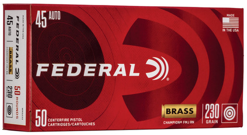Federal WM5233 Champion Training 45ACP 230gr Full Metal Jacket 50 Per Box/20 Case                                                                                                                       