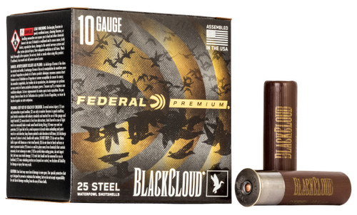 Federal PWBX1072 Black Cloud FS 10Gauge 3.50" 1 5/8oz 2Shot 25 Per Box/10 Case                                                                                                                          