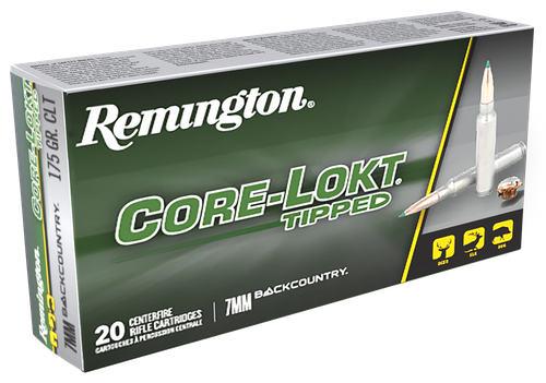 Remington Ammunition 28989 Core-Lokt Tipped  7mmBC 175gr 20 Per Box/10 Case                                                                                                                             