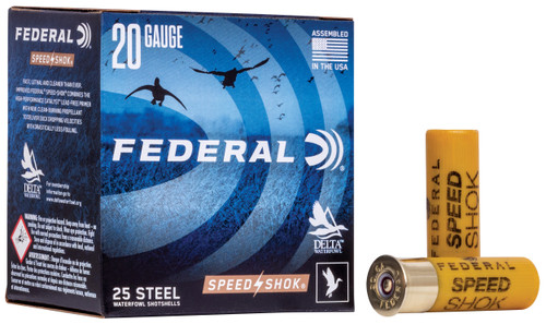 Federal WF2086 Speed-Shok  20Gauge 2.75" 3/4oz 6Shot 25 Per Box/10 Case                                                                                                                                 