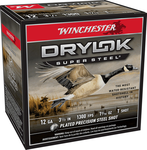 Winchester Ammo XSC12LT Drylok Super Steel Magnum 12Gauge 3.50" 1 9/16oz TShot 25 Per Box/10 Case                                                                                                       