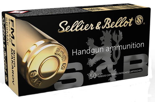 Sellier & Bellot SB9MAK Handgun  9x18Makarov 95gr Full Metal Jacket 50 Per Box/20 Case                                                                                                                  