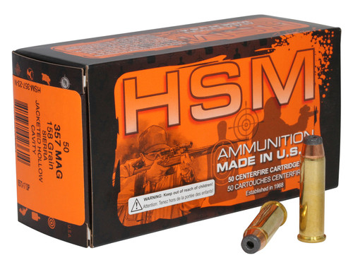 HSM 35723N Pro Pistol  357 Mag 158 gr Jacketed Hollow Cavity 50 Per Box/ 10 Case                                                                                                                        