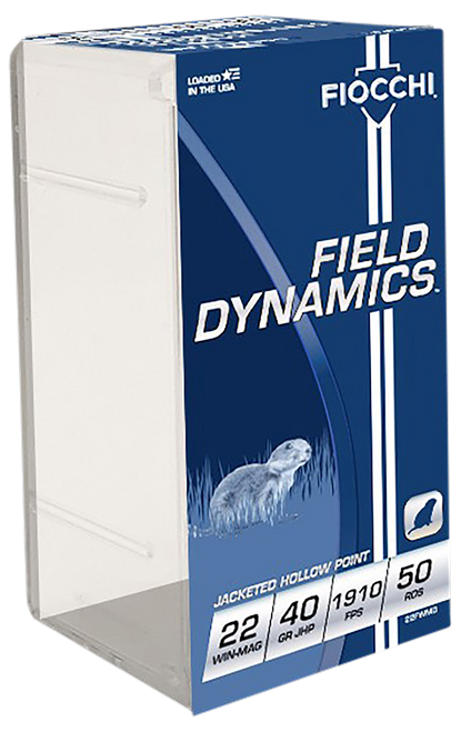 Fiocchi 22FWMB Field Dynamics Performance 22WMR 40gr Jacket Hollow Point 50 Per Box/40 Case                                                                                                             