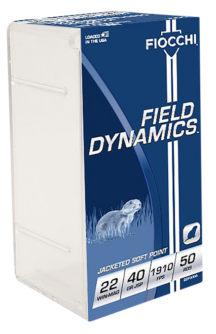 Fiocchi 22FWMA Field Dynamics Performance 22WMR 40gr Jacketed Soft Point 50 Per Box/40 Case                                                                                                             