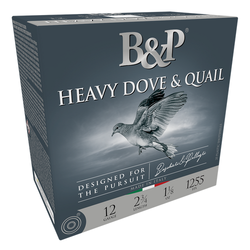 B&P 12B18D6 Heavy Dove & Quail  12Gauge 2.75" 1 1/8oz 6Shot 25 Per Box/10 Case                                                                                                                          