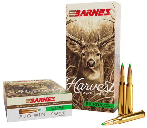 Barnes Bullets 32399  Harvest 270Win 140gr Sierra Tipped GameKing 20 Per Box/10 Case                                                                                                                    