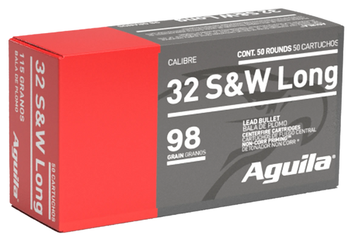 Aguila 1E322340   32S&W Long 98gr Lead Round Nose 50 Per Box/20 Case                                                                                                                                    