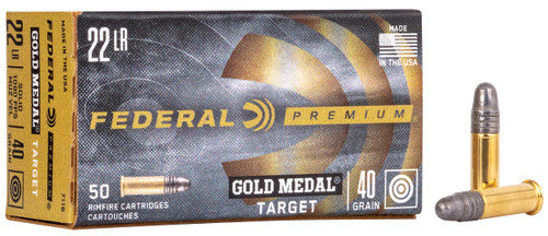Federal 711B Gold Medal  22LR 40gr Lead Round Nose 50 Per Box/100 Case                                                                                                                                  
