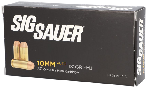 Sig Sauer E10MB150 Elite Ball  10mmAuto 180gr Full Metal Jacket 50 Per Box/20 Case                                                                                                                      