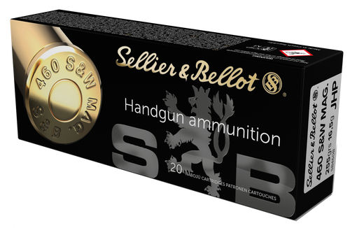Sellier & Bellot SB460B Handgun  460S&WMag 255gr Jacketed Hollow Point 20 Per Box/12 Case                                                                                                               