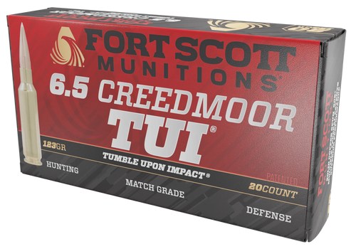 Fort Scott Munitions 65CM123SCV11 Tumble Upon Impact (TUI) Rifle 6.5Creedmoor 123gr Solid Copper Spun 20 Per Box/10 Case                                                                                