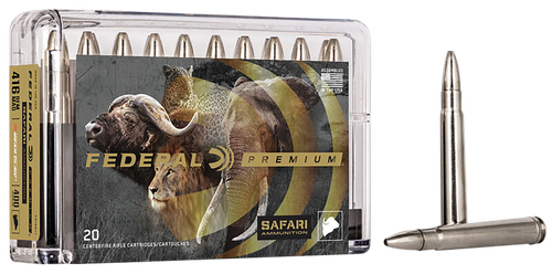 Federal P416RT1 Premium Safari Cape-Shok 416RemMag 400gr Trophy Bonded Bear Claw 20 Per Box/10 Case                                                                                                     