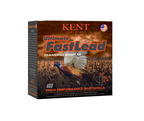 Kent Cartridge K122UFL365 Ultimate Fast Lead 12Gauge 2.75" 1 1/4oz 5Shot 25 Per Box/10 Case *Worn Missing 1                                                                                             