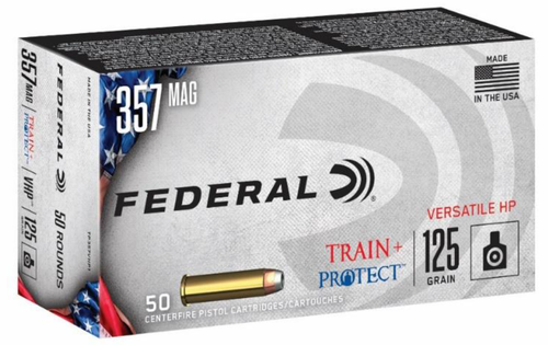 Federal TP357VHP1 Train + Protect  357Mag 125gr Versatile Hollow Point 50 Per Box/10 Case                                                                                                               