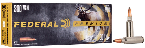 Federal P300WSMB Premium  300WSM 180gr Nosler Partition 20 Per Box/10 Case                                                                                                                              