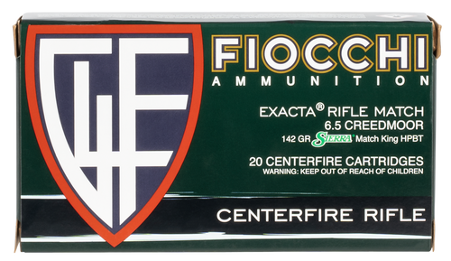 Fiocchi 65CMMKC Hyperformance Compete 6.5Creedmoor 142gr Sierra MatchKing BTHP 20 Per Box/10 Case                                                                                                       