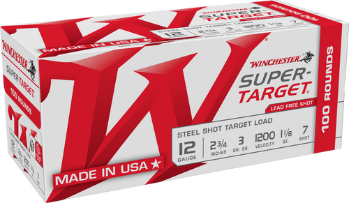 Winchester Ammo TRGT12S7VP Super-Target  12Gauge 2.75" 1 1/8oz 7Shot 200 Per Box/2 Case                                                                                                                 