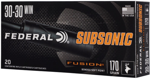 Federal F3030FS2SUB   30-30Win 170gr Fusion Soft Point 20 Per Box/10 Case                                                                                                                               