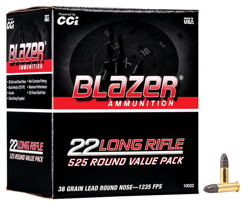 CCI 10022 Blazer Rimfire 22LR 38gr Lead Round Nose 525 Per Box/10 Case                                                                                                                                  