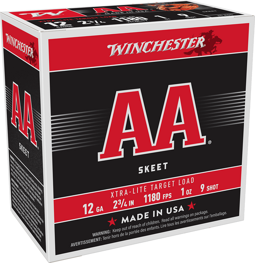 Winchester Ammo AAL129 AA Xtra-Lite 12Gauge 2.75" 1oz 9Shot 25 Per Box/10 Case                                                                                                                          