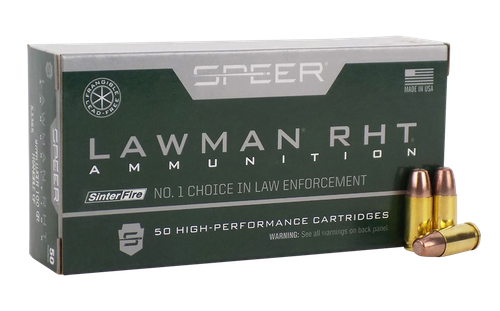 Speer 53365 Lawman Training RHT 9mmLuger 100gr SinterFire Frangible 50 Per Box/20 Case                                                                                                                  