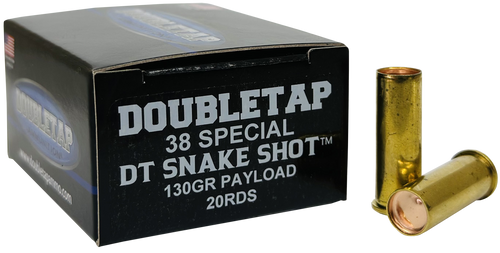 DoubleTap Ammunition 38SPSS2 Snake Shot  38Special 130gr 20 Per Box/50 Case                                                                                                                             